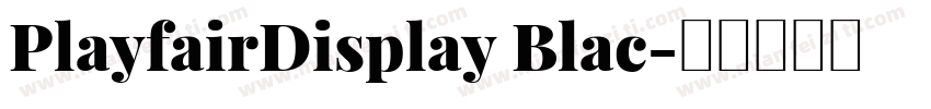 PlayfairDisplay Blac字体转换
